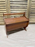 Wooden Vintage Sewing Box Caddy With Supplies