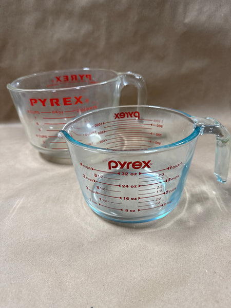 8 And 4 Cup Pyrex Measuring Cup Red Letting