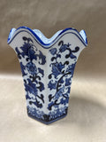 Blue And White Floral Vase