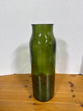 Tall Dark Green Glass Vase