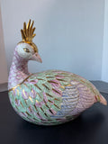 Chinese Famille Rose Vintage Porcelain Peacock