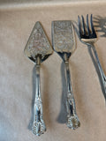 Ornate Silver Serving Utensils- 4 Piece