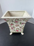 Winwood Crackled Vintage Clawfoot Ceramic Planter