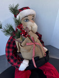 Joe Spencer’s Gathered Traditions Shelf Sitting Santa - Berkley