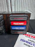 Lot of 8 Assorted Atari 2600 & 7800 Games with Manuals in 8-Cartridge Musicmate Modular Storage Rack (A)