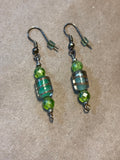 Green Beaded Earrings