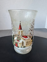 Old Chickahominy House Susan Winget Holiday Church Frosted Hurricane