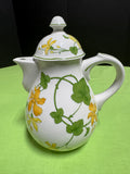 (B) Villeroy & Boch Germany 1748 Geranium Porcelain China Coffee Pot