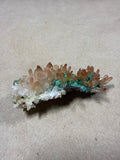 (S) Quartz Cluster Coated With Malachite