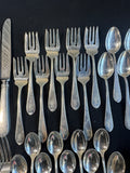 64-Piece Stieff Sterling Silver Monogrammed Flatware
