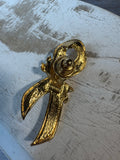 Avon Vintage Pink Enamel Gold Tone Breast Cancer Awareness Brooch