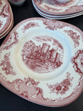 (H) 16-Piece Johnson Bros. Old Britain Castles Pink China Set