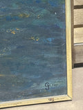 Moody Original Painting of Ships at Sea; Signed C.J.