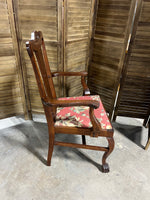 Arm Chair with Mauve Seat Cushion