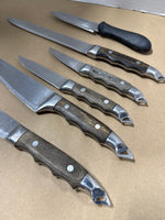 Assorted Knives With Knife Block Holder