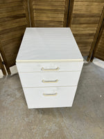 Particle Board Three Drawer Rolling Cabinet