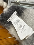 Pottery Barn Grey Striped Throw Blanket With Fringe