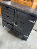 "Juniper Iron Works" Ice Box Style Cabinet, by Bernack S.A. Painels E. Serrados, Brazil***HEAVY ITEM***READ DETAILS ON PICK UP POLICY***