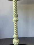 Bohemian Ornate Resin Candlestick Lamp with Floral Shade (WORKS)