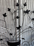 Pair of Lightweight Floral Urn Metal Scroll Wall Decor