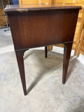 Mahogany Association Inc. Leather Inlay End Table with Drawer