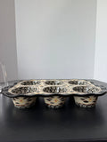 Temptations by Tara Old World Confetti Black Muffin Pan (2 AVAILABLE—PRICED INDIVIDUALLY AT $20 EACH)