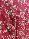 Rectangle Red Floral Table Cloth