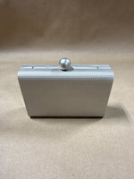 Small Silver Metal Formal Clutch