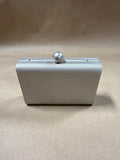 Small Silver Metal Formal Clutch