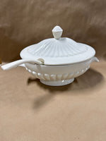 Off White California Pottery Soup Tureen