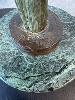Signed & Numbered Charles Cropper Parks Bronze & Marble Eve Sculpture
