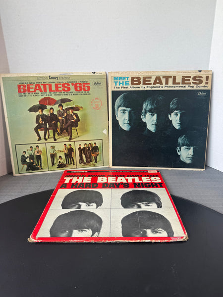 (L) Trio of The Beatles Vintage LP Vinyl
