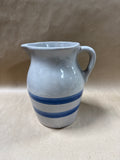 Grey And Blue Stoneware Pitcher