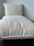Pair of Newport Cream Botanical Throw Pillows