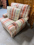 Michael Thomas Furniture Inc. Orange One Plaid Chair with (2) Throw Pillows