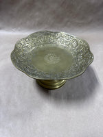 Heavy Solid Brass Pedestal Bowl