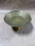 Heavy Solid Brass Pedestal Bowl
