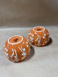 Pair Of Floral Condiment Dishes