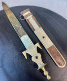 Tuareg Vintage West African Etched Dagger in Sheath