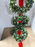 Long Holly Wreaths — 3 Wreaths