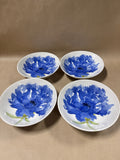 Royal Stafford Blue Poppy Cereal Bowls - Set Of 4 (C)