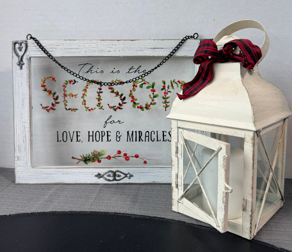 (D) Small Lot of Shabby Chic Christmas Decor