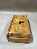 Decorative Wooden Box With Rolling Top