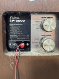 Pair of Sansui SP-2000 4-Way Speakers with Lattice Wooden Covers