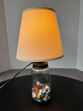 Small Button Jar Accent Lamp (WORKS)