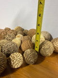 Small Straw And Twine Orbs Lot - 23 Orbs