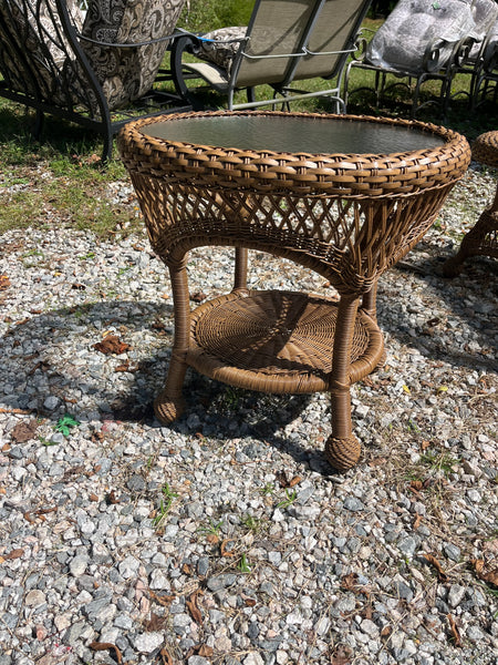 Rattan Patio Side Table