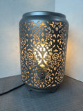 World Market Matte Silver Metal Moroccan Lantern Lamp (WORKS)