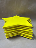 Yellow Star Appetizer Plates Set Of 8 — Made In Italy