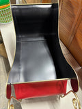 Large Red and Gold Decorative Metal Sled